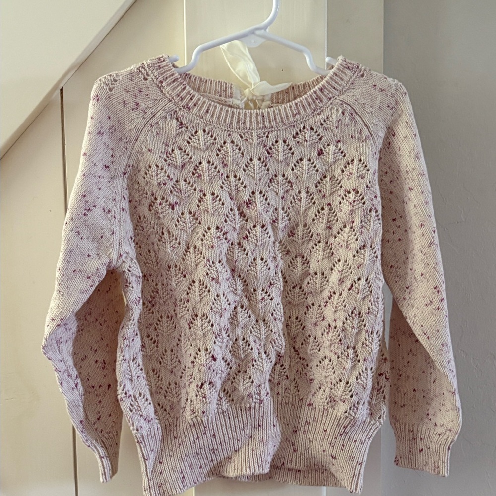 Jamie Kay Girls Light Pink Knit Sweater
